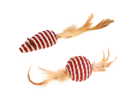 Brinq. Rato e Bola com Pluma Luxo