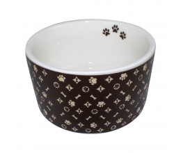 Comedouro Porcelana Pata Charme Marrom