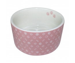 Comedouro Porcelana Pata Charme Rosa