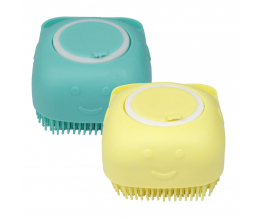 Escova de Silicone com Dispenser para Shampoo
